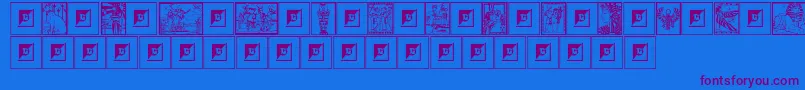 Egyptian Font – Purple Fonts on Blue Background