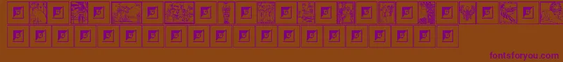 Egyptian Font – Purple Fonts on Brown Background