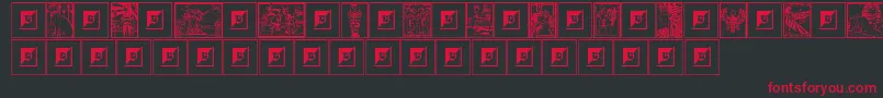 Egyptian Font – Red Fonts on Black Background
