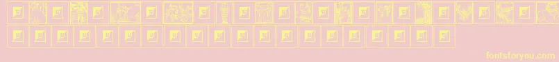 Egyptian Font – Yellow Fonts on Pink Background
