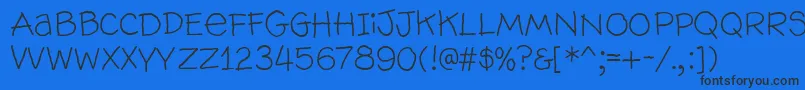 Wallowhmk Font – Black Fonts on Blue Background