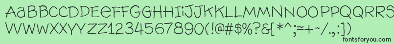 Wallowhmk Font – Black Fonts on Green Background