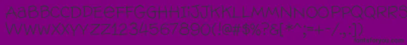 フォントWallowhmk – 紫の背景に黒い文字
