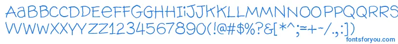 Wallowhmk Font – Blue Fonts on White Background