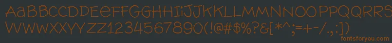 Wallowhmk Font – Brown Fonts on Black Background