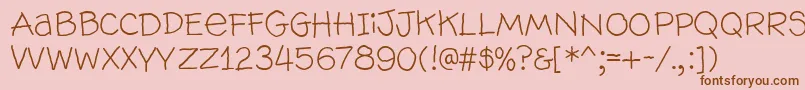 Wallowhmk Font – Brown Fonts on Pink Background