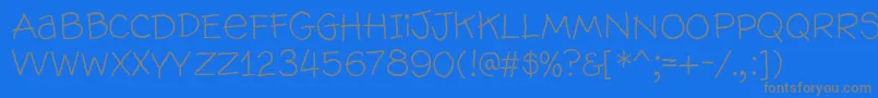 Wallowhmk Font – Gray Fonts on Blue Background