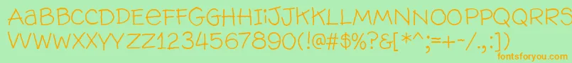 Wallowhmk Font – Orange Fonts on Green Background