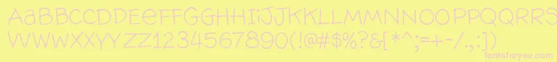 Wallowhmk Font – Pink Fonts on Yellow Background