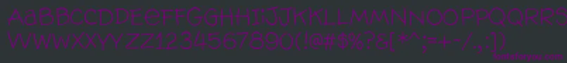 Шрифт Wallowhmk – фиолетовые шрифты на чёрном фоне