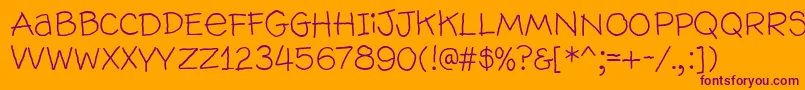 Wallowhmk Font – Purple Fonts on Orange Background