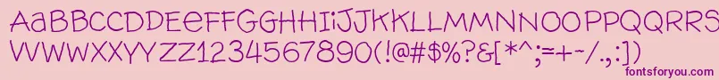 Wallowhmk Font – Purple Fonts on Pink Background