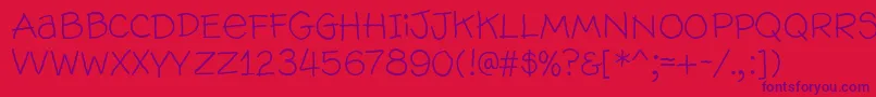 Wallowhmk Font – Purple Fonts on Red Background