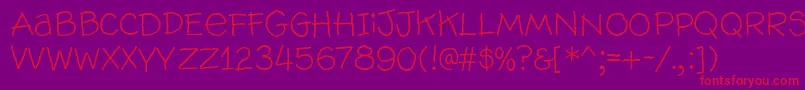 Wallowhmk Font – Red Fonts on Purple Background