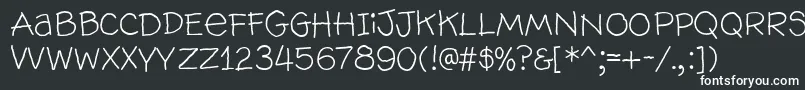 Шрифт Wallowhmk – белые шрифты на чёрном фоне