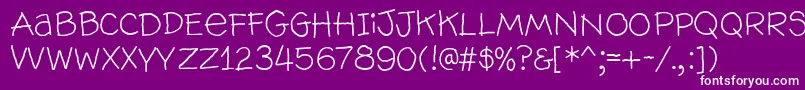 Wallowhmk Font – White Fonts on Purple Background