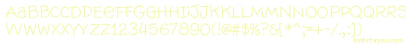 Wallowhmk Font – Yellow Fonts on White Background