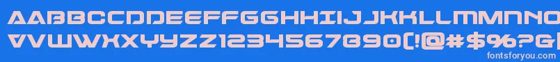 Dameronbold Font – Pink Fonts on Blue Background