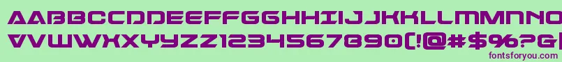 Dameronbold Font – Purple Fonts on Green Background