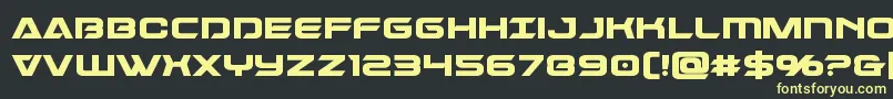 Шрифт Dameronbold – жёлтые шрифты на чёрном фоне