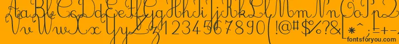 Jbcursive Font – Black Fonts on Orange Background
