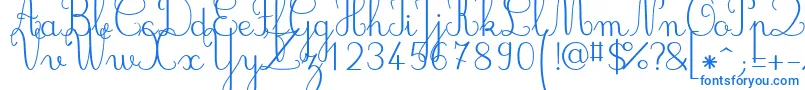 Шрифт Jbcursive – синие шрифты