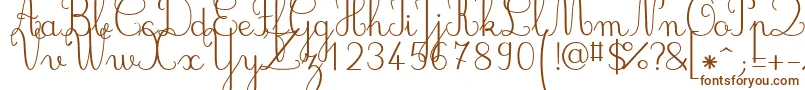 Jbcursive Font – Brown Fonts on White Background