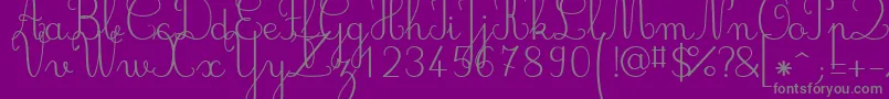 Jbcursive Font – Gray Fonts on Purple Background