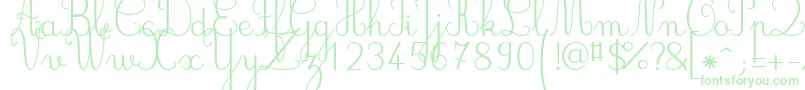 Jbcursive Font – Green Fonts on White Background