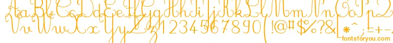 Шрифт Jbcursive – оранжевые шрифты на белом фоне