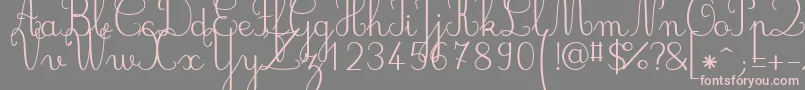 Jbcursive Font – Pink Fonts on Gray Background