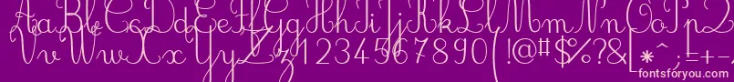 Jbcursive-Schriftart – Rosa Schriften auf violettem Hintergrund