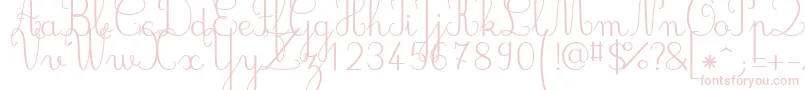Jbcursive Font – Pink Fonts on White Background