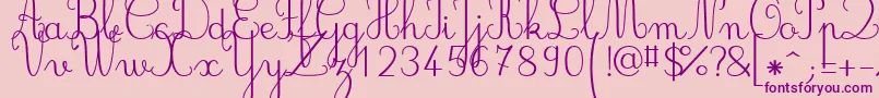 Шрифт Jbcursive – фиолетовые шрифты на розовом фоне