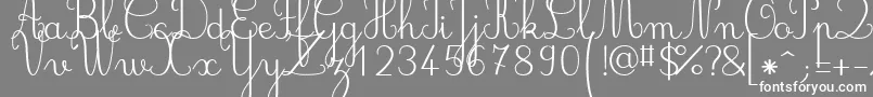 Jbcursive Font – White Fonts on Gray Background