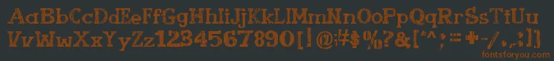 BookletCordel Font – Brown Fonts on Black Background