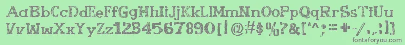 BookletCordel Font – Gray Fonts on Green Background