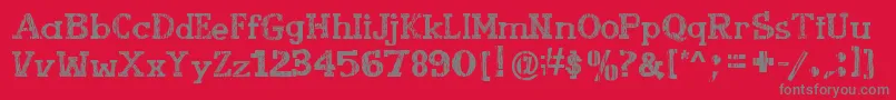 BookletCordel Font – Gray Fonts on Red Background