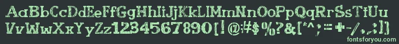 BookletCordelフォントについての詳細 フォントBookletCordel – 黒い背景に緑の文字