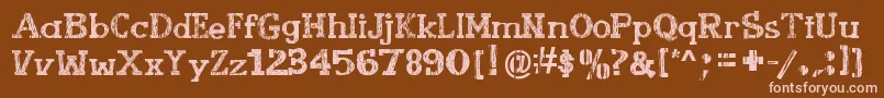 More about BookletCordel Font BookletCordel Font – Pink Fonts on Brown Background