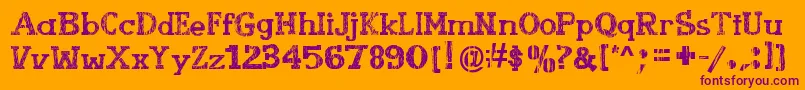 More about BookletCordel Font BookletCordel Font – Purple Fonts on Orange Background