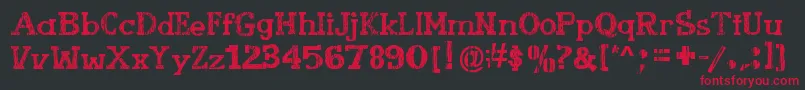 BookletCordel Font – Red Fonts on Black Background