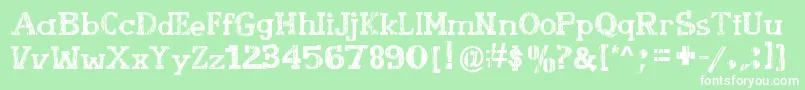 BookletCordel Font – White Fonts on Green Background