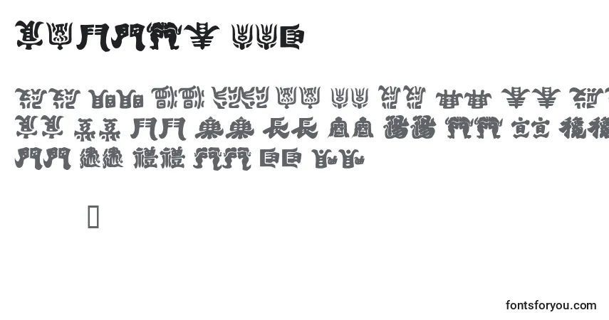A fonte Kemuri ffy – alfabeto, números, caracteres especiais