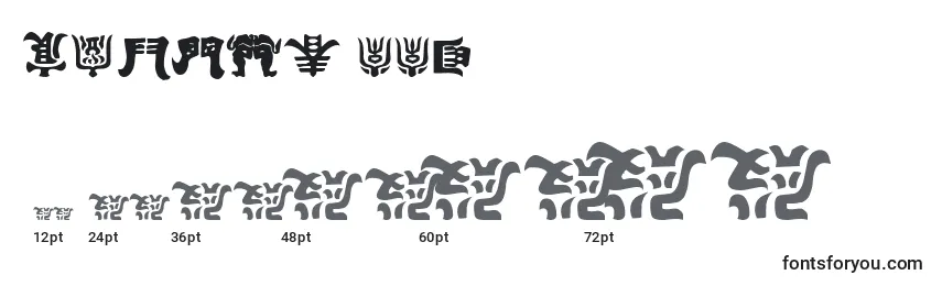 Größen der Schriftart Kemuri ffy