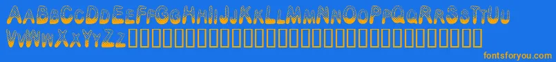 PoisonDots Font – Orange Fonts on Blue Background