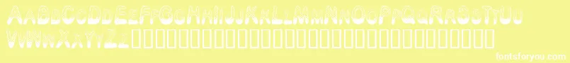 PoisonDots Font – White Fonts on Yellow Background