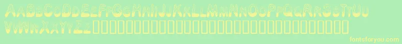 PoisonDots Font – Yellow Fonts on Green Background