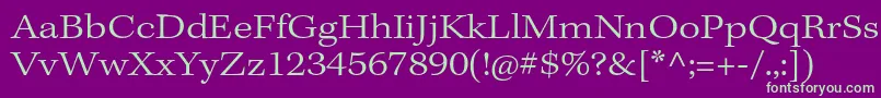 KeplerstdLightext Font – Green Fonts on Purple Background