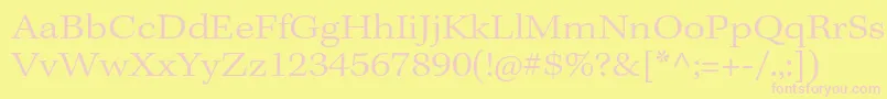 KeplerstdLightext Font – Pink Fonts on Yellow Background